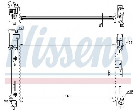 Radiator, engine cooling 60996A Nissens, Image 2