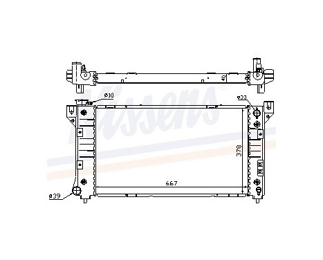 Radiator, engine cooling 60999A Nissens