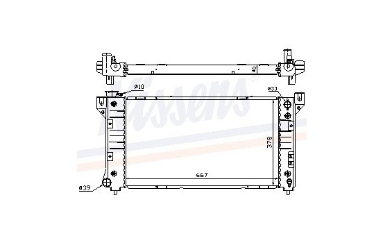 Radiator, engine cooling 60999A Nissens