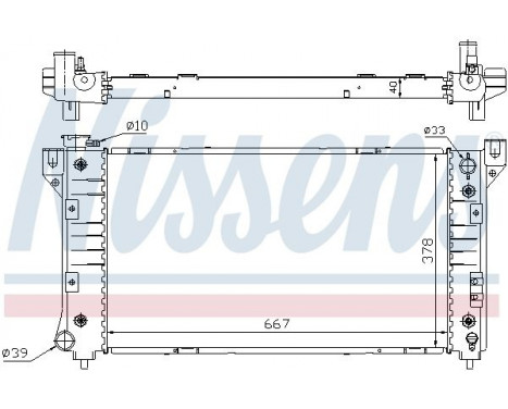 Radiator, engine cooling 60999A Nissens, Image 2