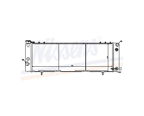 Radiator, engine cooling 61001 Nissens