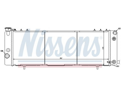 Radiator, engine cooling 61001 Nissens, Image 2