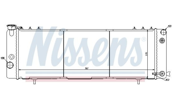 Radiator, engine cooling 61001 Nissens, Image 2