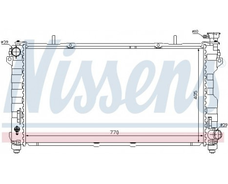 Radiator, engine cooling 61004 Nissens, Image 2