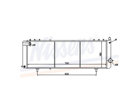 Radiator, engine cooling 61008 Nissens