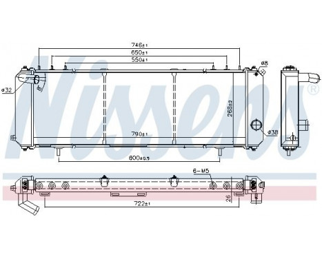 Radiator, engine cooling 61008 Nissens, Image 2