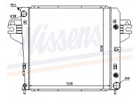 Radiator, engine cooling 61017 Nissens