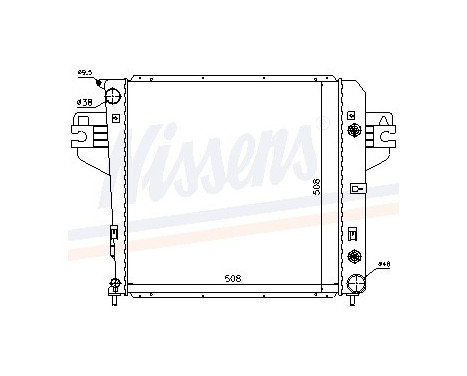 Radiator, engine cooling 61017 Nissens