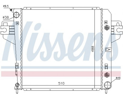 Radiator, engine cooling 61017 Nissens, Image 2