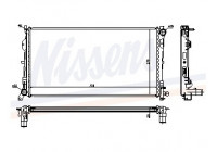 Radiator, engine cooling 61018A Nissens