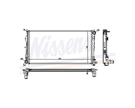 Radiator, engine cooling 61018A Nissens