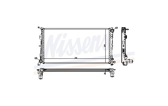 Radiator, engine cooling 61018A Nissens