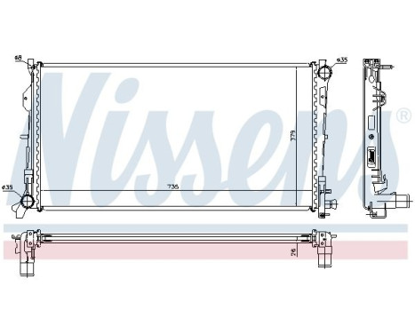 Radiator, engine cooling 61018A Nissens, Image 2