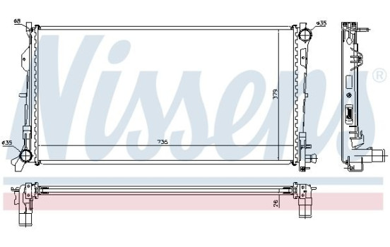 Radiator, engine cooling 61018A Nissens, Image 2