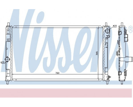 Radiator, engine cooling 61019 Nissens