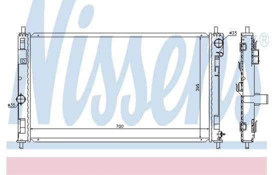 Radiator, engine cooling 61019 Nissens