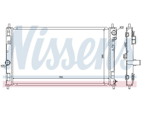 Radiator, engine cooling 61019 Nissens, Image 2