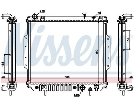 Radiator, engine cooling 61020A Nissens, Image 2