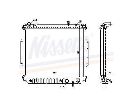 Radiator, engine cooling 61020A Nissens