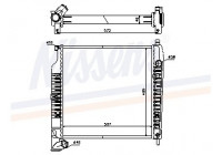 Radiator, engine cooling 61021A Nissens