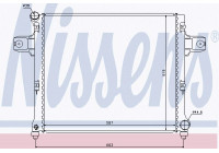 Radiator, engine cooling 61022 Nissens