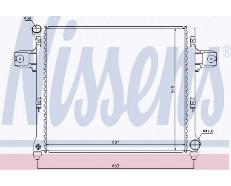 Radiator, engine cooling 61022 Nissens