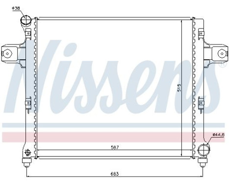 Radiator, engine cooling 61022 Nissens, Image 2