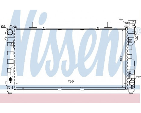 Radiator, engine cooling 61025 Nissens