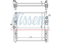 Radiator, engine cooling 61026 Nissens