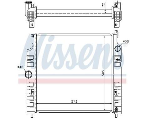 Radiator, engine cooling 61026 Nissens