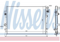 Radiator, engine cooling 61027 Nissens