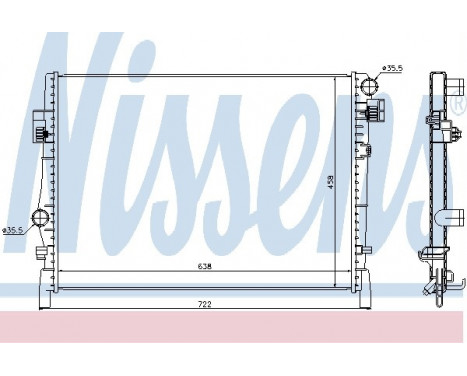 Radiator, engine cooling 61027 Nissens