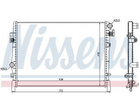 Radiator, engine cooling 61027 Nissens, Image 2