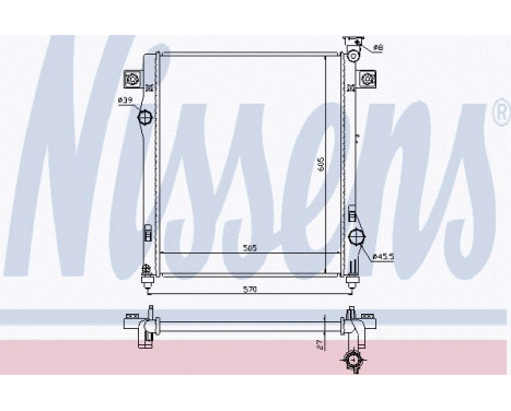 Radiator, engine cooling 61030 Nissens