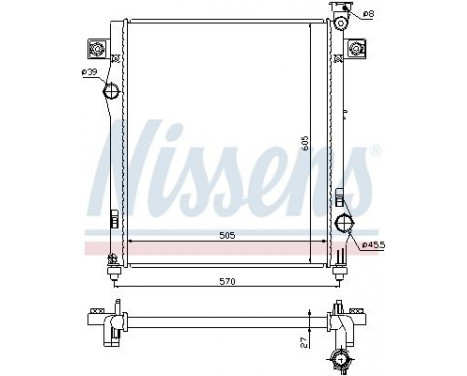 Radiator, engine cooling 61030 Nissens, Image 2