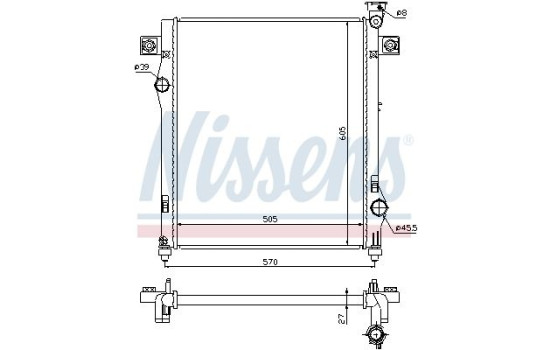 Radiator, engine cooling 61030 Nissens, Image 2