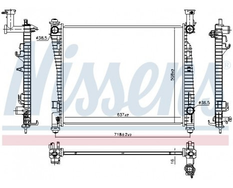 Radiator, engine cooling 61032 Nissens