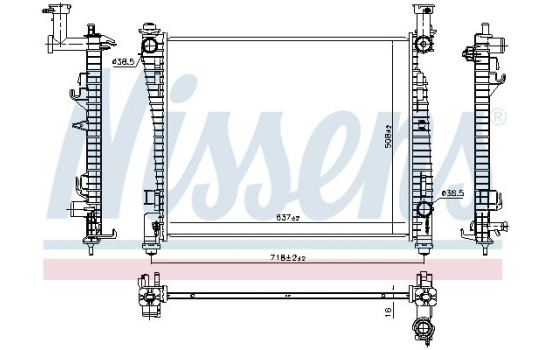 Radiator, engine cooling 61032 Nissens