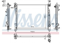 Radiator, engine cooling 61033 Nissens