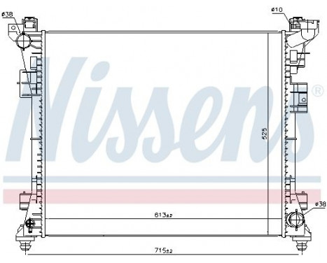 Radiator, engine cooling 61034 Nissens