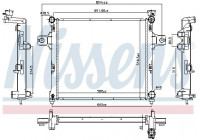 Radiator, engine cooling 61038 Nissens