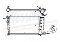Radiator, engine cooling 61252A Nissens