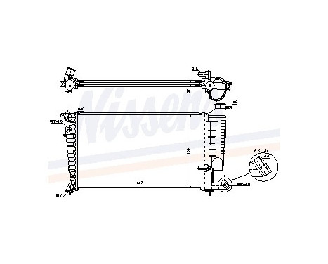 Radiator, engine cooling 61252A Nissens