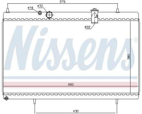 Radiator, engine cooling 61271 Nissens, Image 2