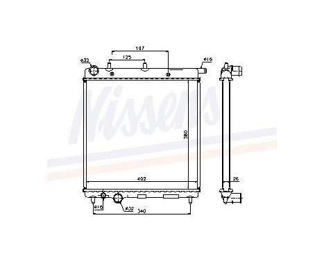 Radiator, engine cooling 61279 Nissens
