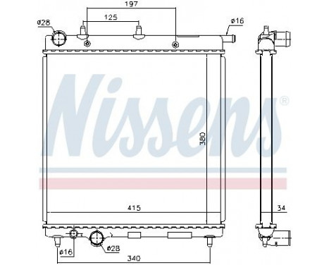 Radiator, engine cooling 61279 Nissens, Image 2