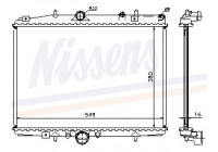 Radiator, engine cooling 61291A Nissens