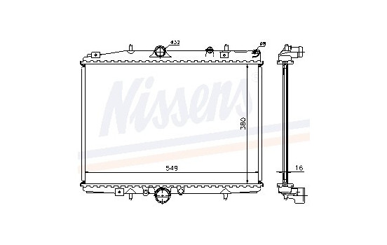 Radiator, engine cooling 61291A Nissens