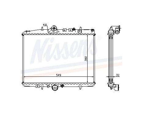 Radiator, engine cooling 61294A Nissens