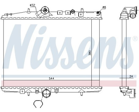 Radiator, engine cooling 61294A Nissens, Image 2